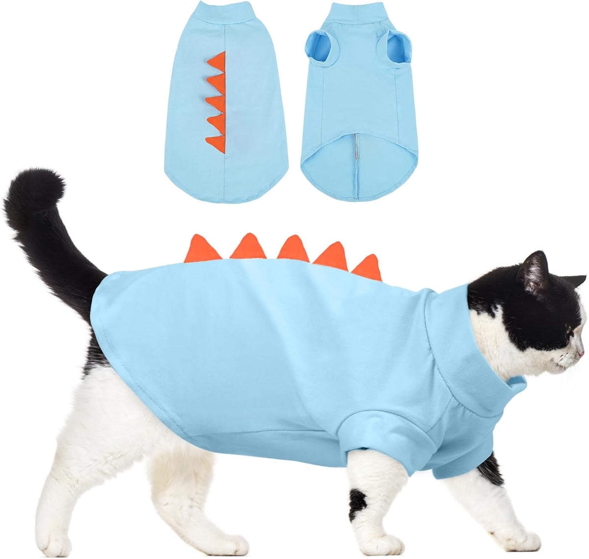 Sphynx Cat Shirt - Soft Cotton Dinosaur Design for Hairless Cats