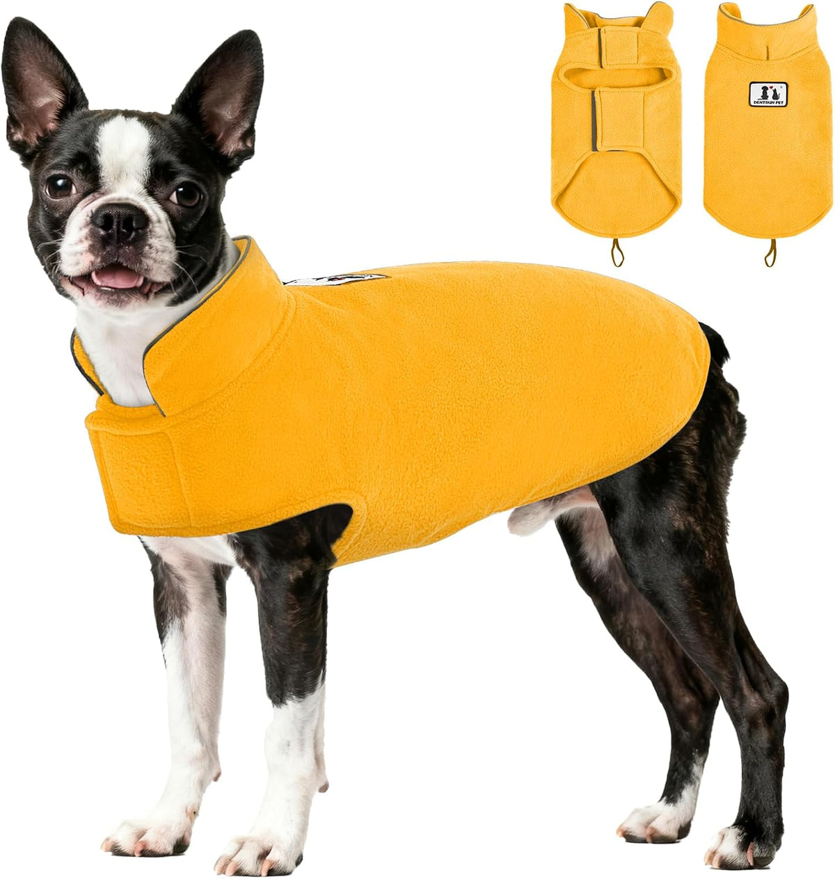 Reversible Windproof Dog Winter Coat - Polar Fleece Reflective Vest