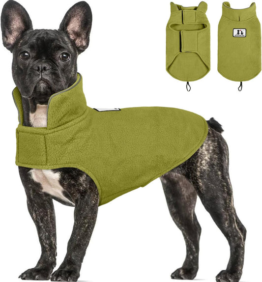 Reversible Windproof Dog Winter Coat - Polar Fleece Reflective Vest