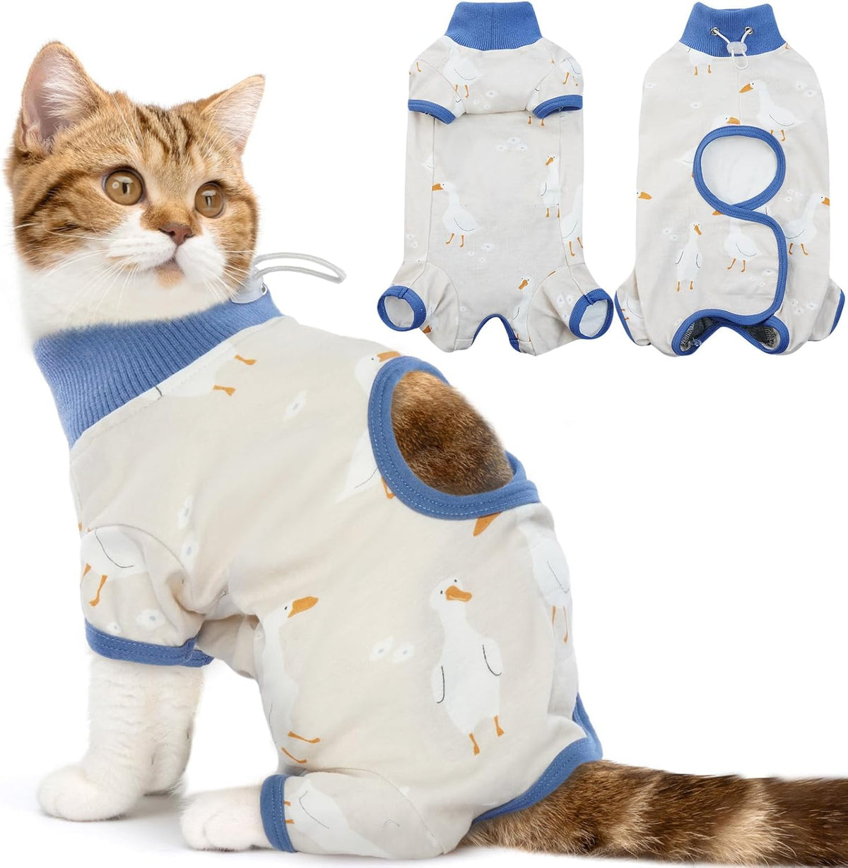 Cat Surgery Recovery Suit - Soft Onesie for After Spay or Neuter