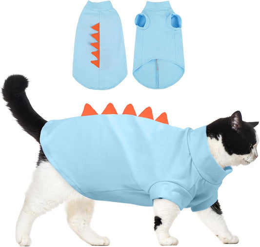 Sphynx Cat Shirt - Soft Cotton Dinosaur Design for Hairless Cats