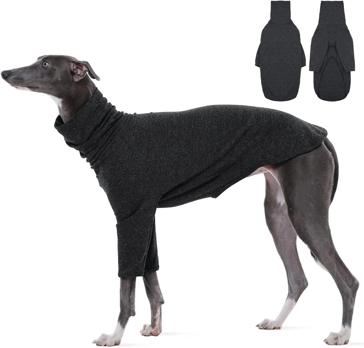 Soft Knit Turtleneck Dog Sweater for Italian Greyhounds and Whippets