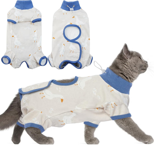 Cat Surgery Recovery Suit - Soft Onesie for After Spay or Neuter